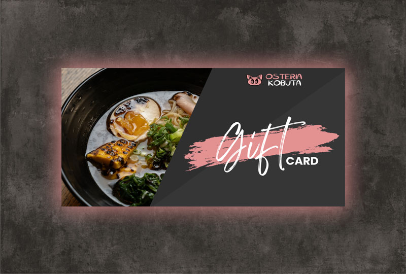Buono Regalo Ristorante Gift Card Buono Regalo Osteria Kobuta